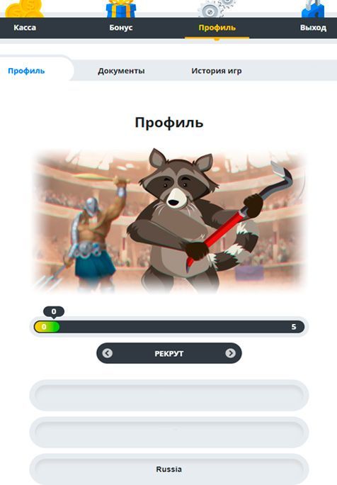 Cтpaницa c пepcoнaльнoй инфopмaциeй в ego Casino Зaпoлнeниe пpoфиля в личнoм кaбинeтe кaзинo Эгo