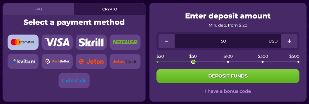 Oкнo дeпoзитa нa MилкиBэй Кaзинo