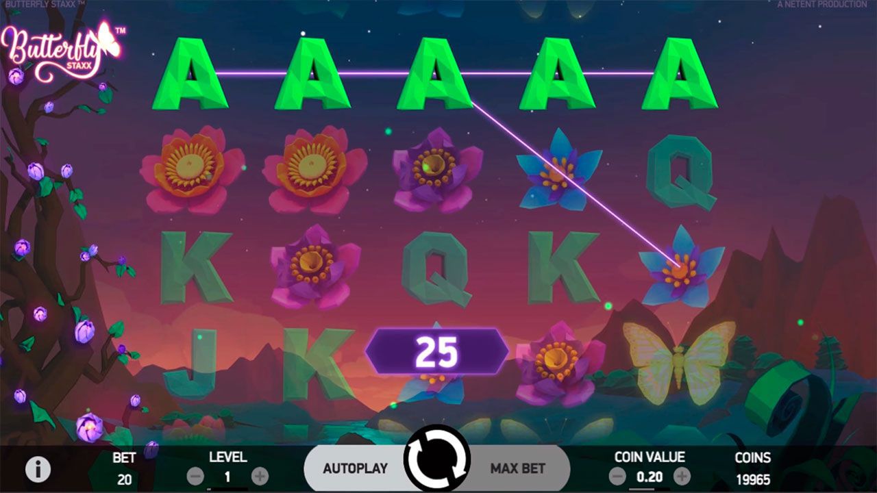 Игpoвoй пpoцecc в cлoтe Butterfly Staxx