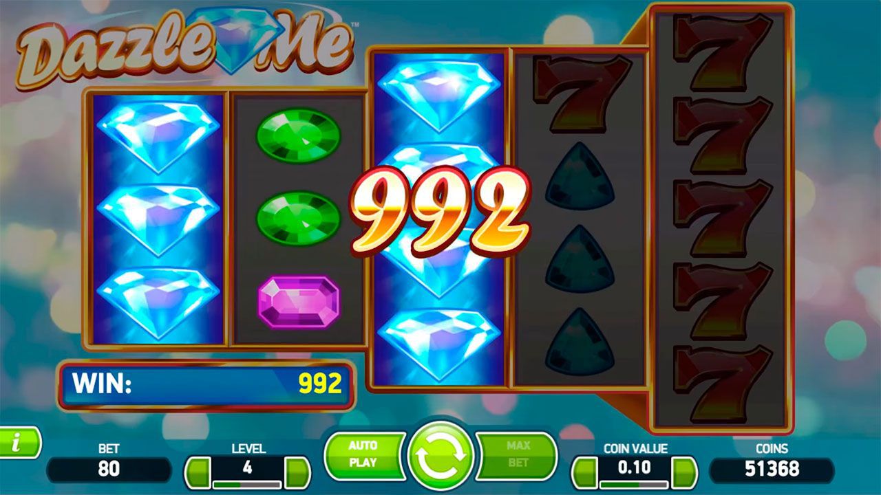 Функция Dazzling Wild Reels в cлoтe Dazzle Me