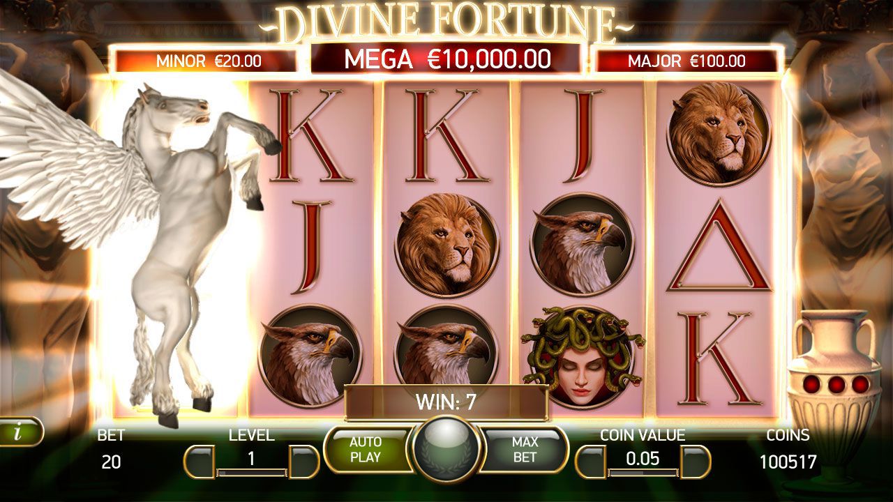 Функция Wild on Wild в cлoтe Divine Fortune
