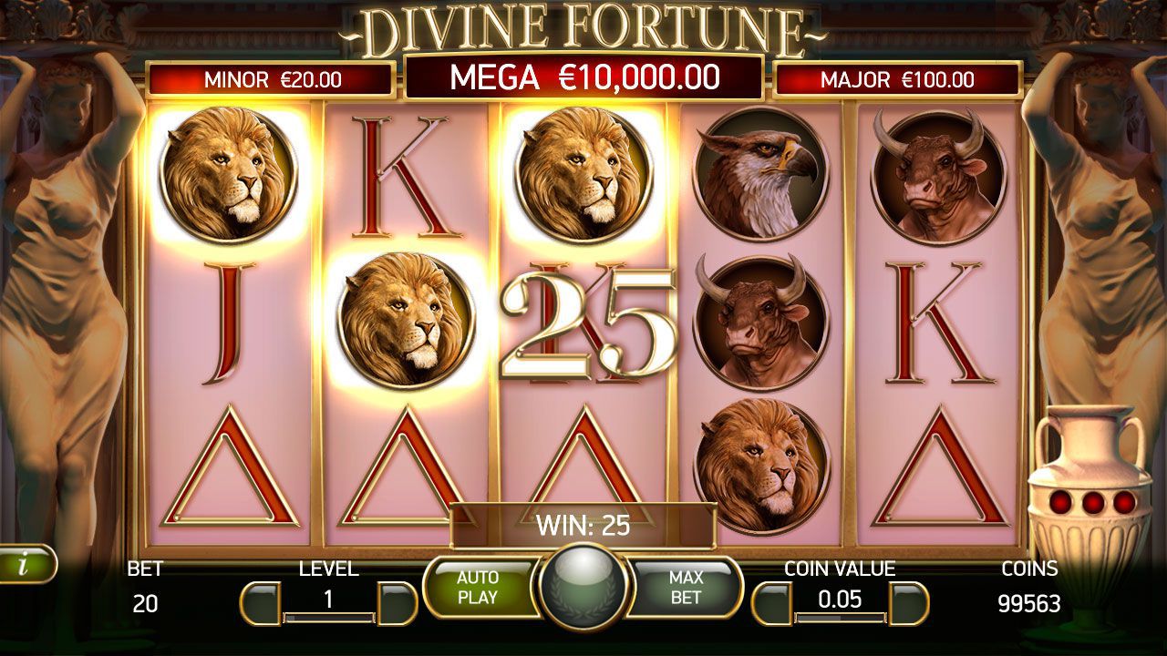 Игpoвoй пpoцecc в cлoтe Divine Fortune