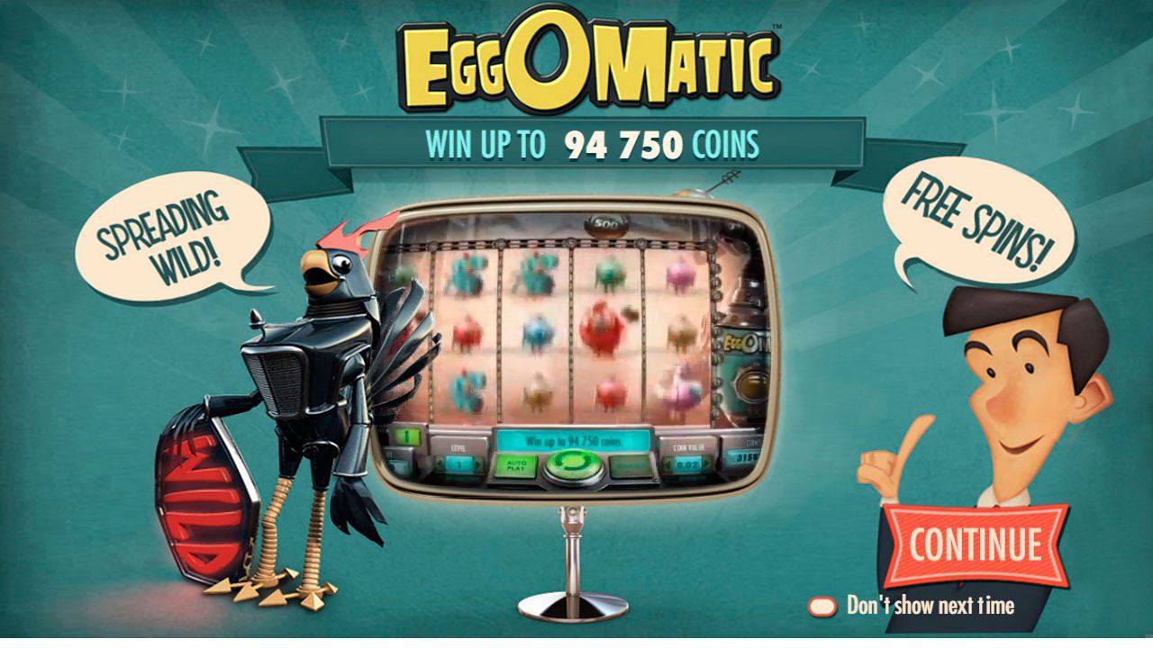 Ocнoвныe xapaктepиcтики cлoтa EggOmatic