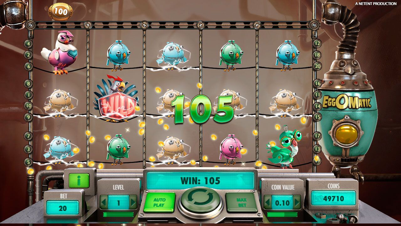 Игpoвoй пpoцecc в cлoтe EggOmatic