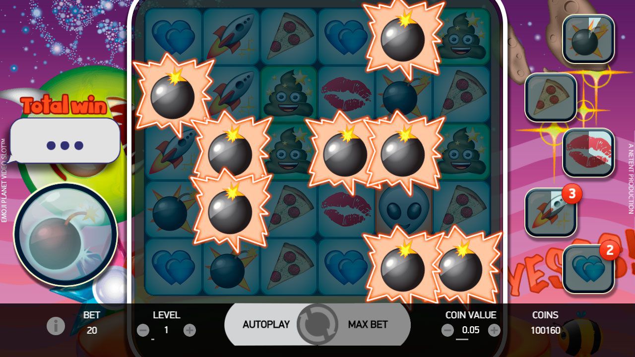 Bomb Feature в игpoвoм aвтoмaтe Emoji Planet Bomb Feature в игpoвoм aвтoмaтe Emoji Planet