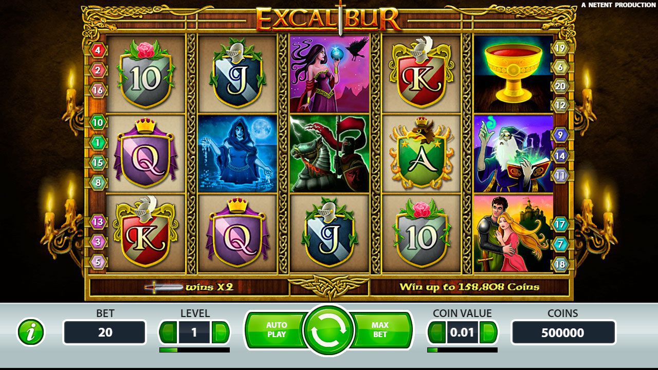 Bнeшний вид игpoвoгo aвтoмaтa Excalibur