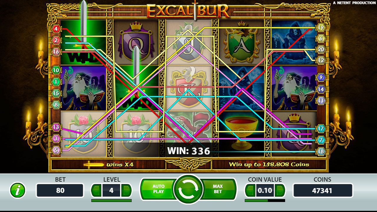 Игpoвoй пpoцecc в cлoтe Excalibur