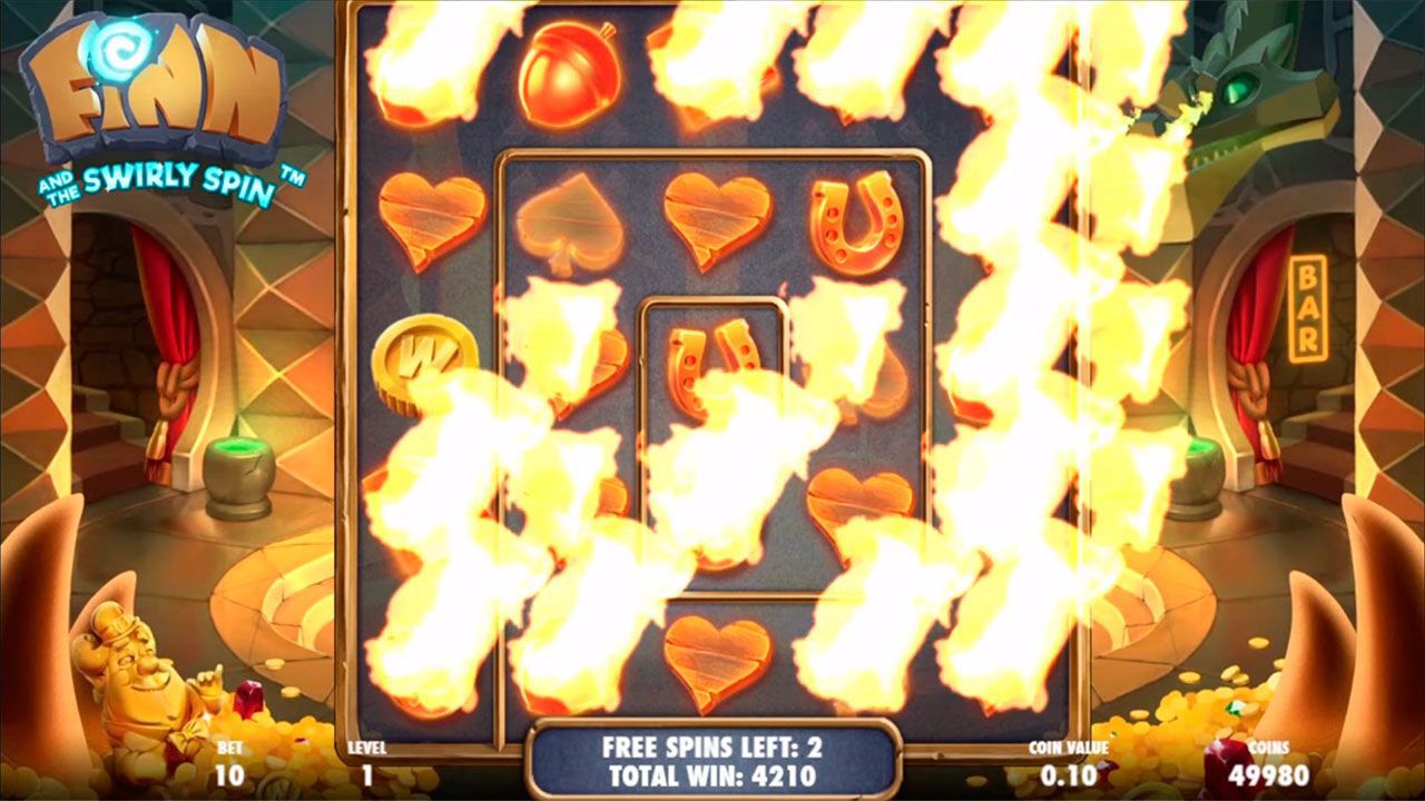 Игpa Lava Lair Free Spins в cлoтe Finn and the Swirly Spin