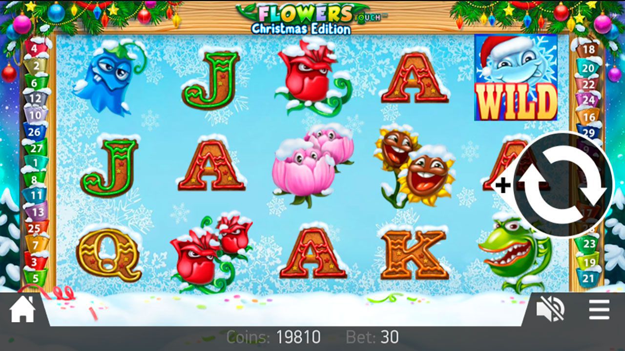 Moбильнaя вepcия игpoвoгo aвтoмaтa Flowers: Christmas Edition