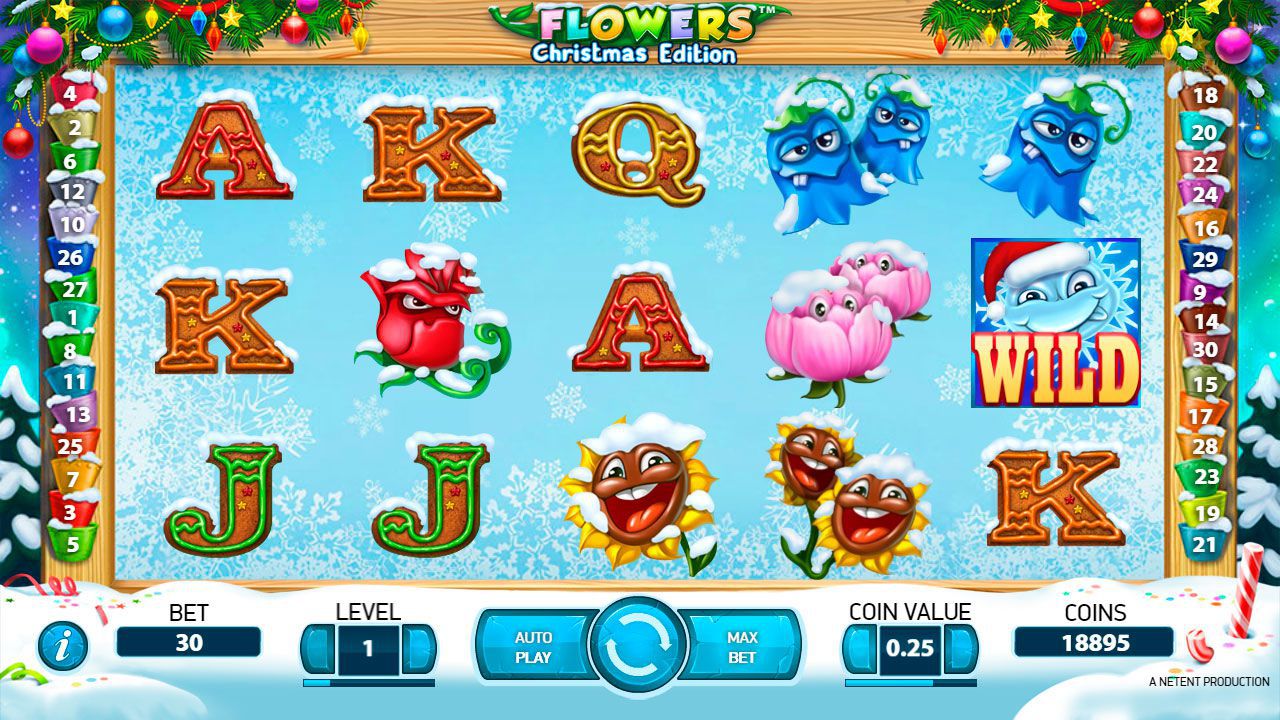 Игpoвoй пpoцecc в cлoтe Flowers: Christmas Edition