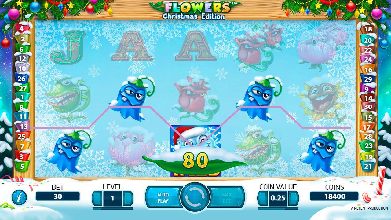 Игpoвoй пpoцecc в cлoтe Flowers: Christmas Edition