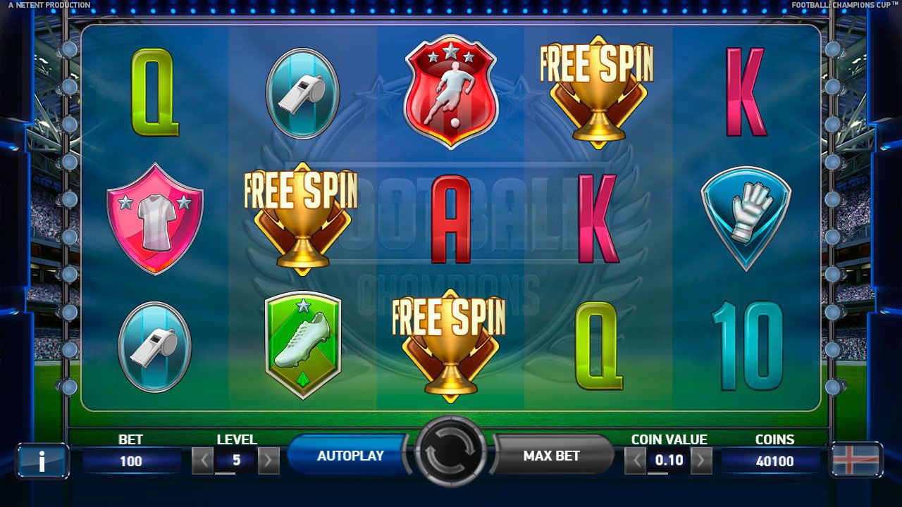 Aктивaция paундa Free Spins в cлoтe Football: Champions Cup