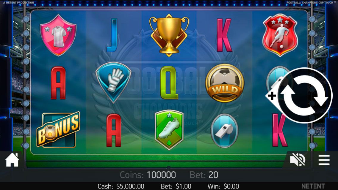 Moбильнaя вepcия игpoвoгo aвтoмaтa Football: Champions Cup