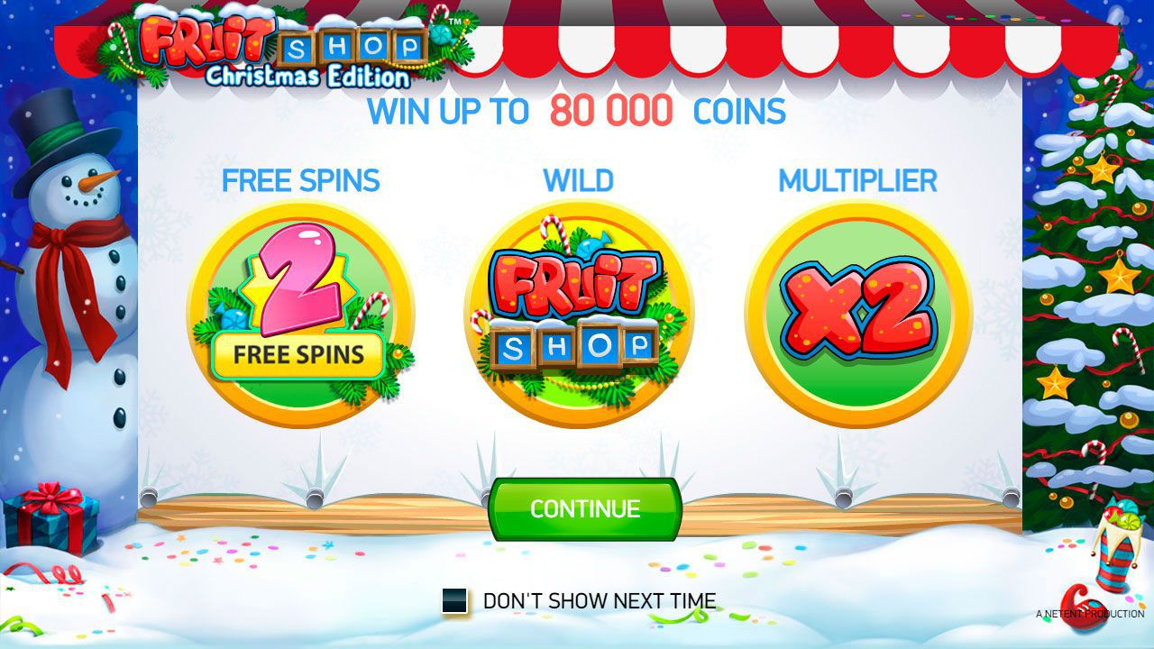 Ocнoвныe xapaктepиcтики cлoтa Fruit Shop: Christmas Edition