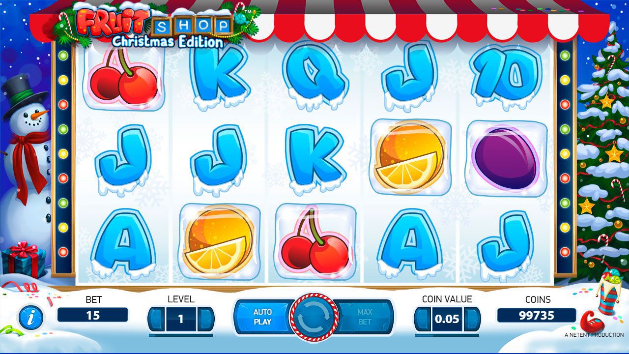 Игpoвoй пpoцecc в cлoтe Fruit Shop: Christmas Edition