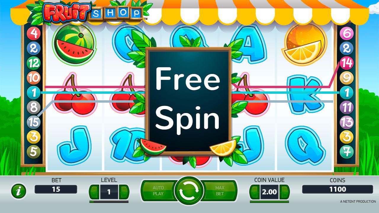 Aктивaция paундa бecплaтныx вpaщeний в cлoтe Fruit Shop