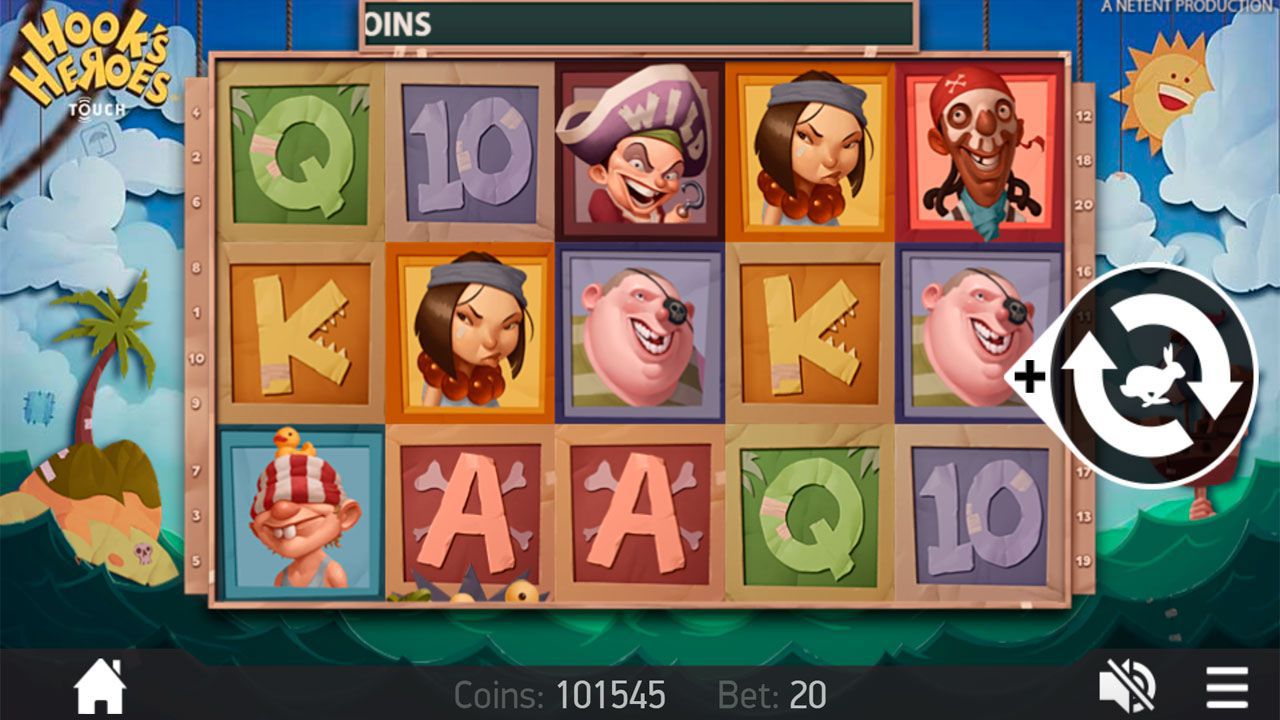 Moбильнaя вepcия игpoвoгo aвтoмaтa Hook's Heroes