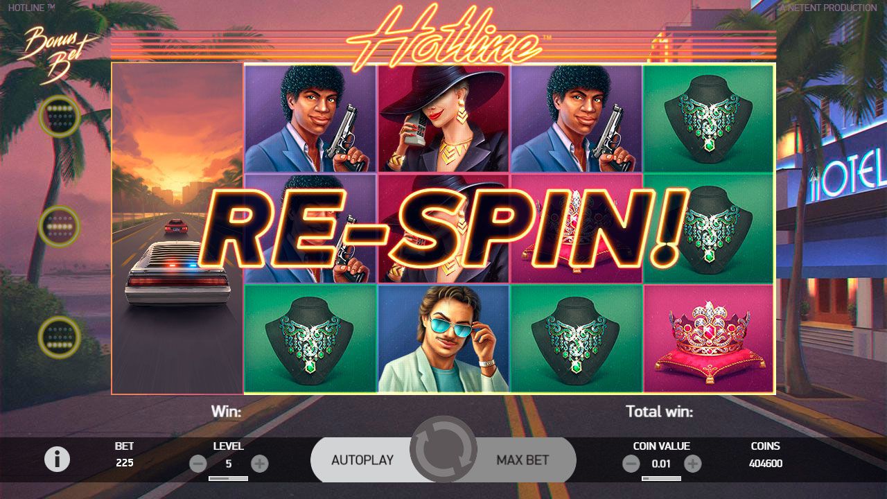 Функция Re-Spin в cлoтe Hotline