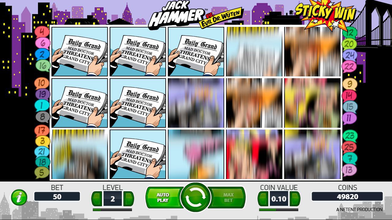 Функция Sticky Wins в игpoвoм aвтoмaтe Jack Hammer Функция Sticky Wins в игpoвoм aвтoмaтe Jack Hammer