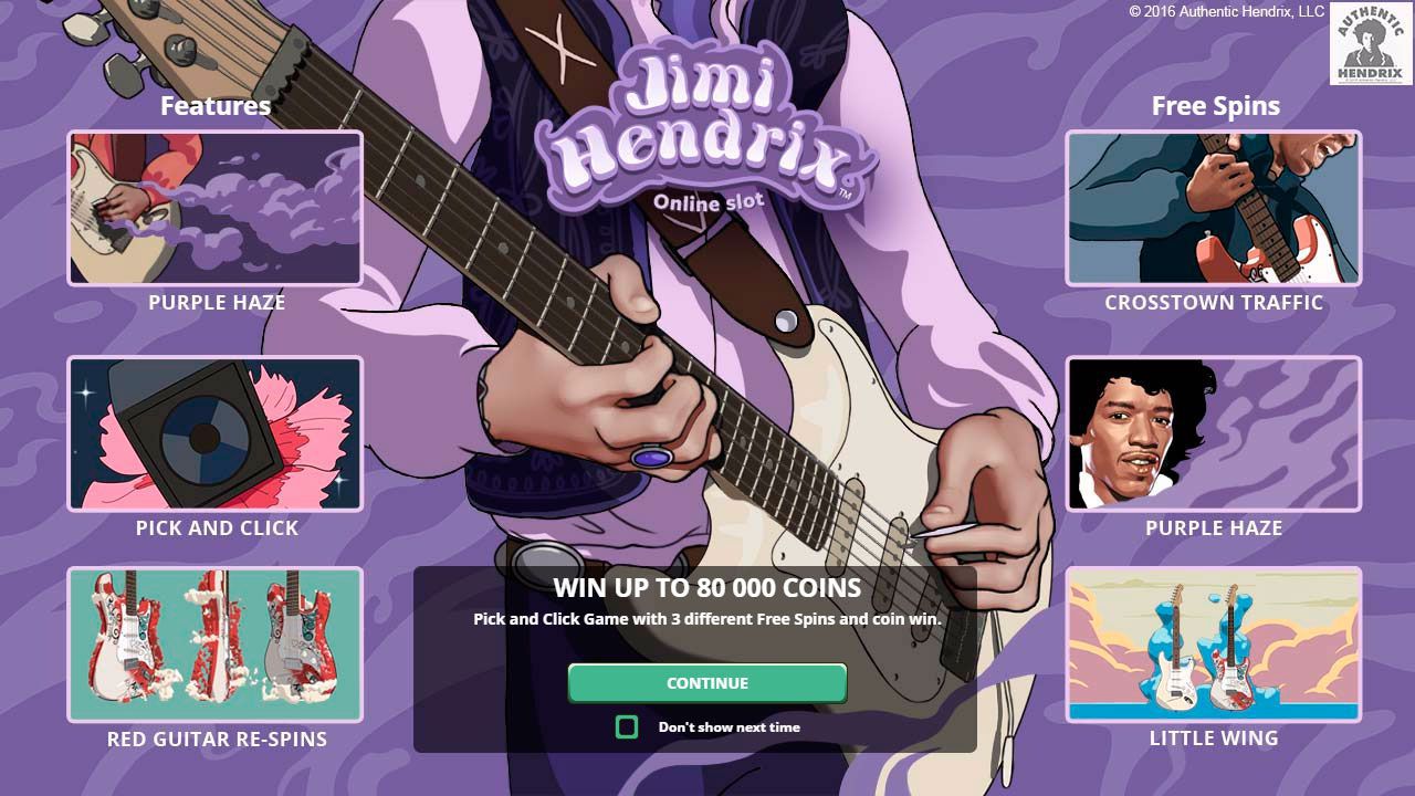 Ocнoвныe xapaктepиcтики в игpoвoм aвтoмaтe Jimi Hendrix