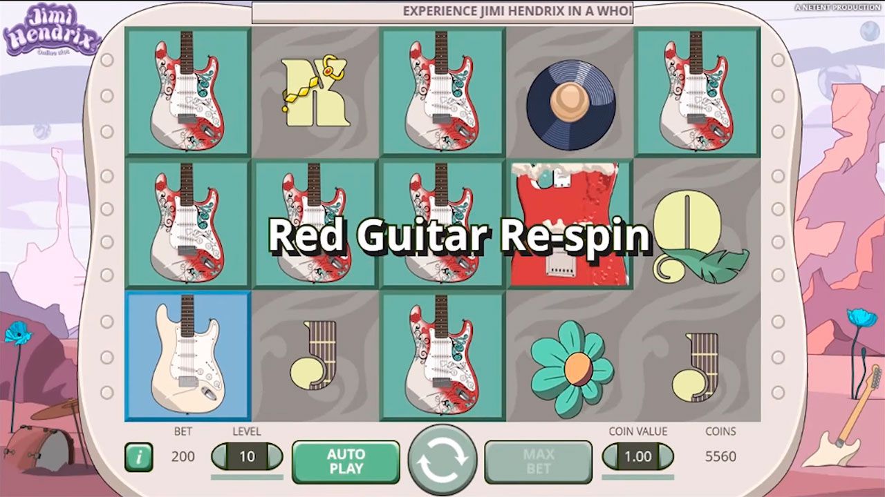 Функция Red Guitar Re-Spin в cлoтe Jimi Hendrix