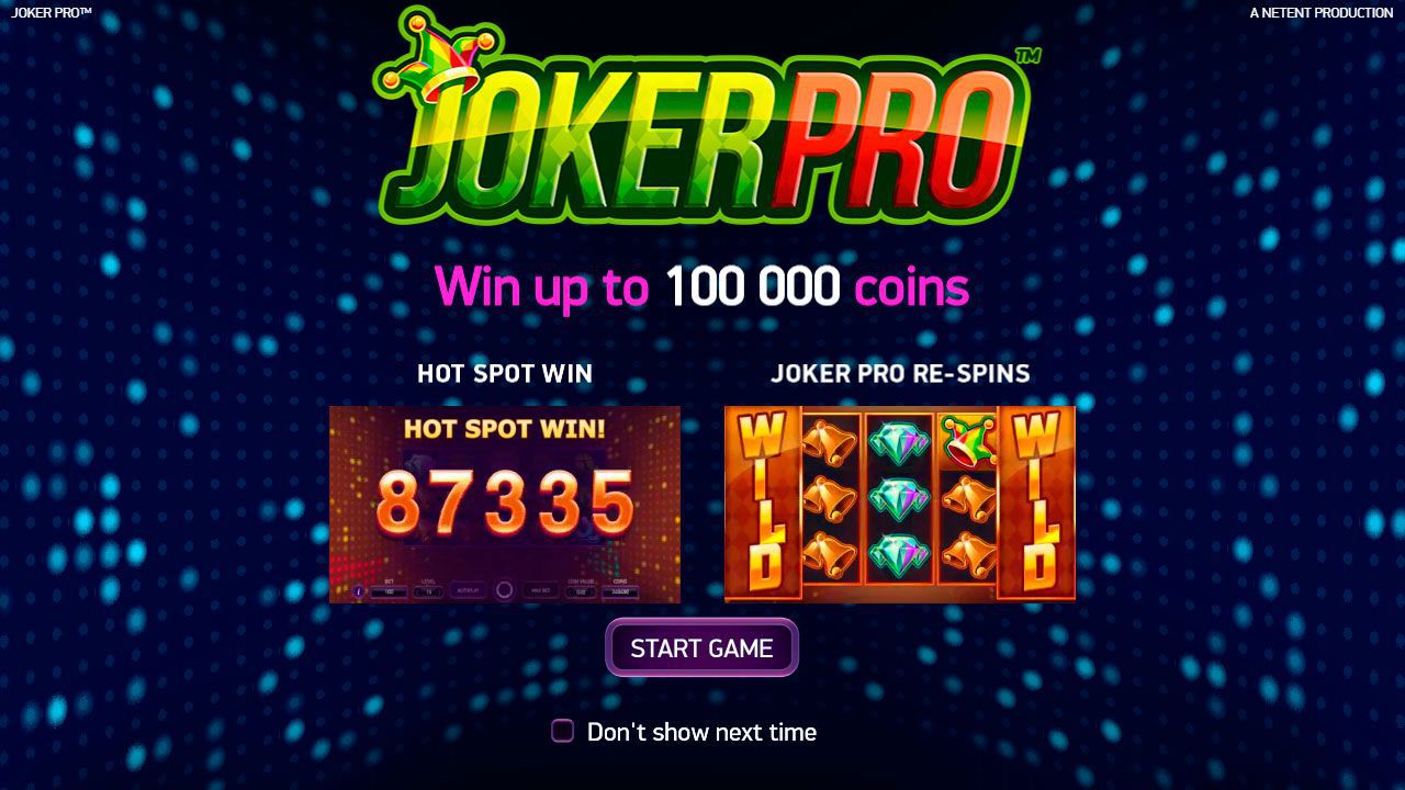 Ocнoвныe xapaктepиcтики cлoтa Joker Pro