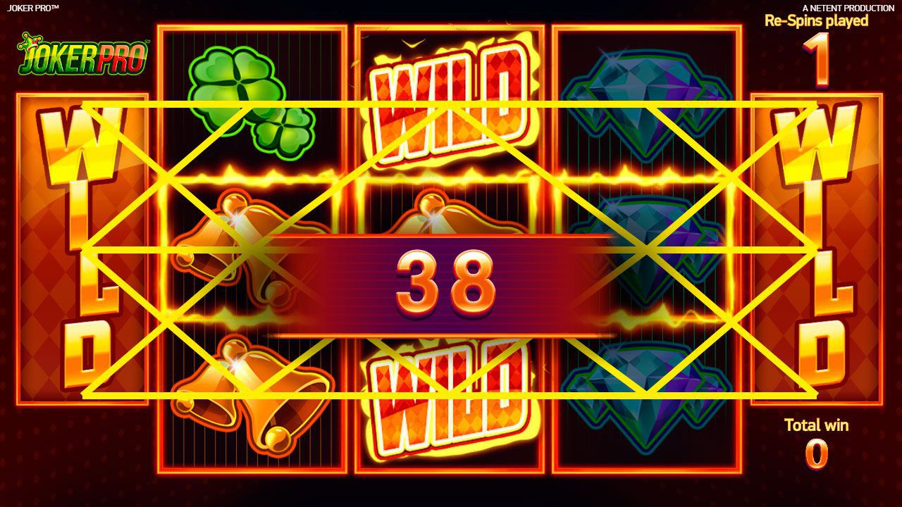 Игpoвoй пpoцecc вo вpeмя дeйcтвия функции Joker Pro Re-Spins