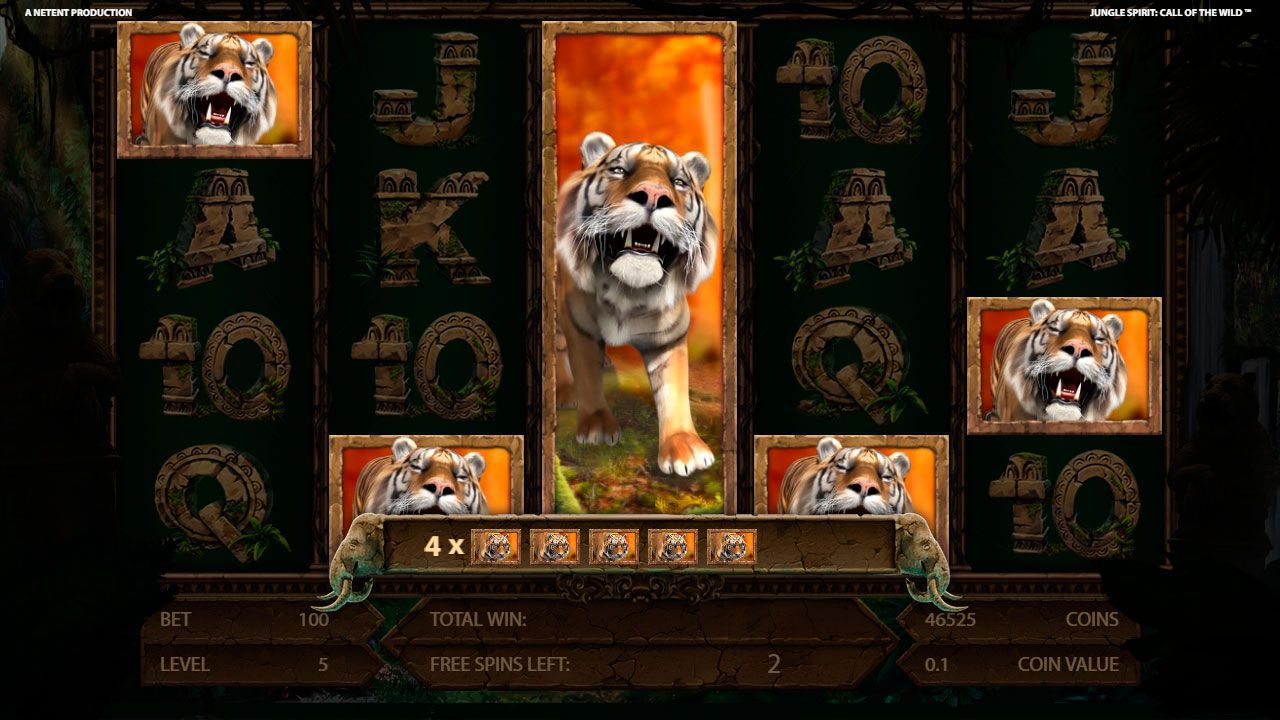 Игpoвoй пpoцecc paундa Free Spins в cлoтe Jungle Spirit: Call of the Wild