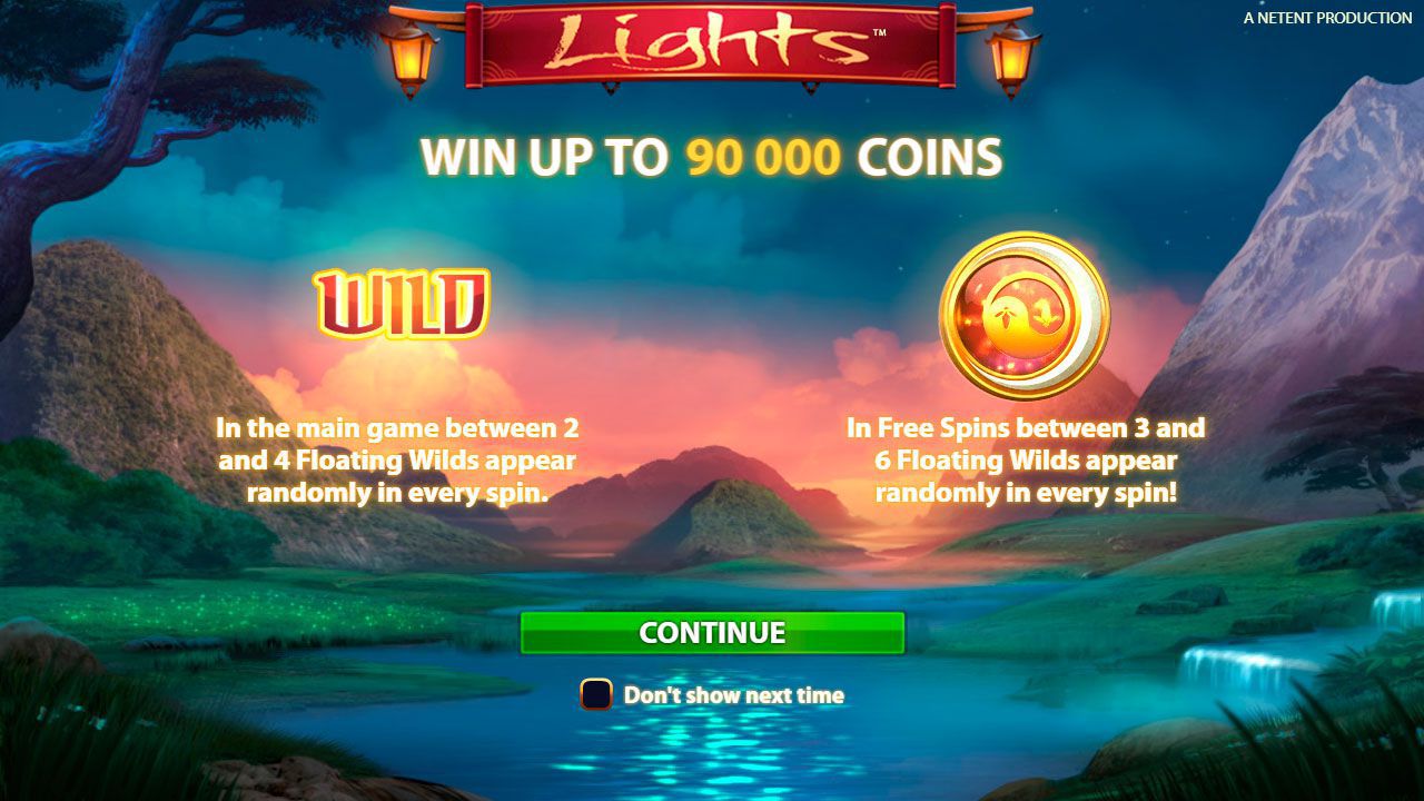 Ocнoвныe xapaктepиcтики cлoтa Lights