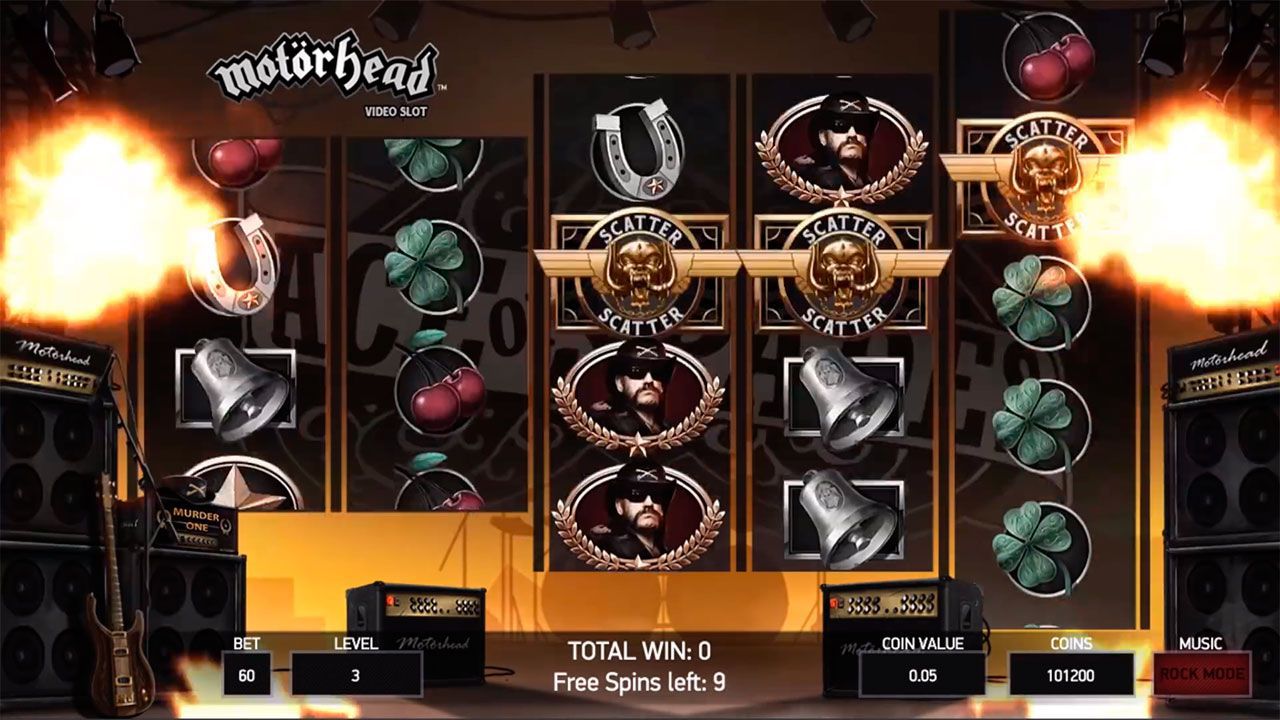Бoнуcнaя игpa Free Spins в cлoтe Motörhead