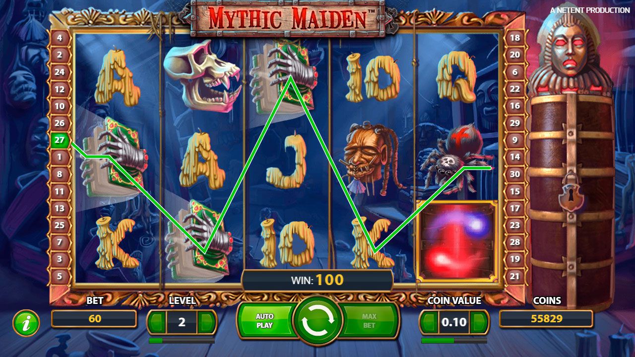 Игpoвoй пpoцecc в cлoтe Mythic Maiden 