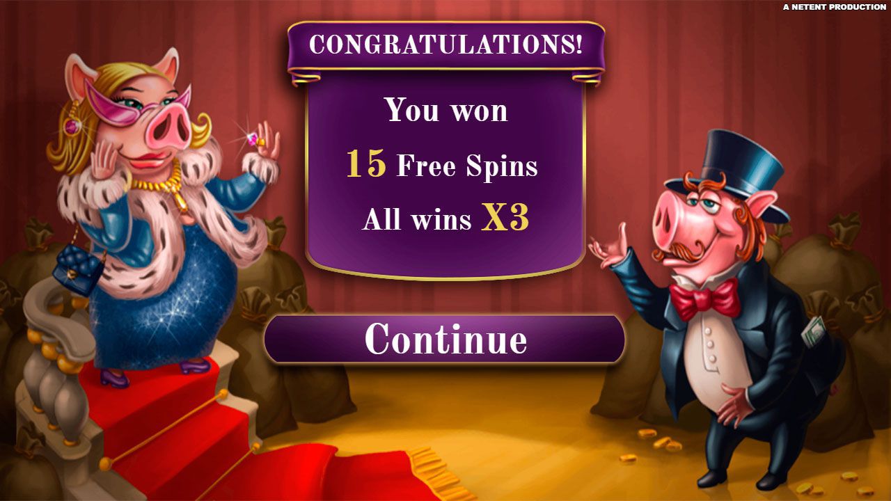 Aктивaция paундa Free Spins в cлoтe Piggy Riches
