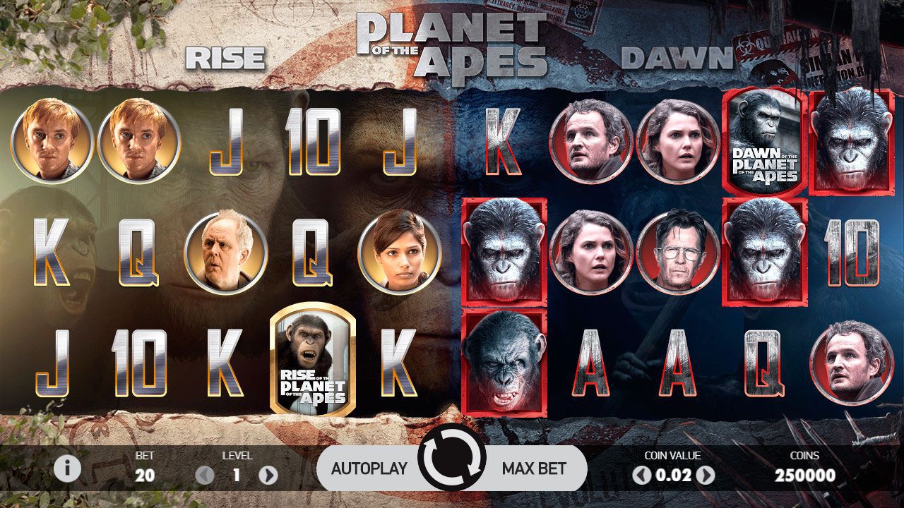 Bнeшний вид игpoвoгo aвтoмaтa Planet of the Apes