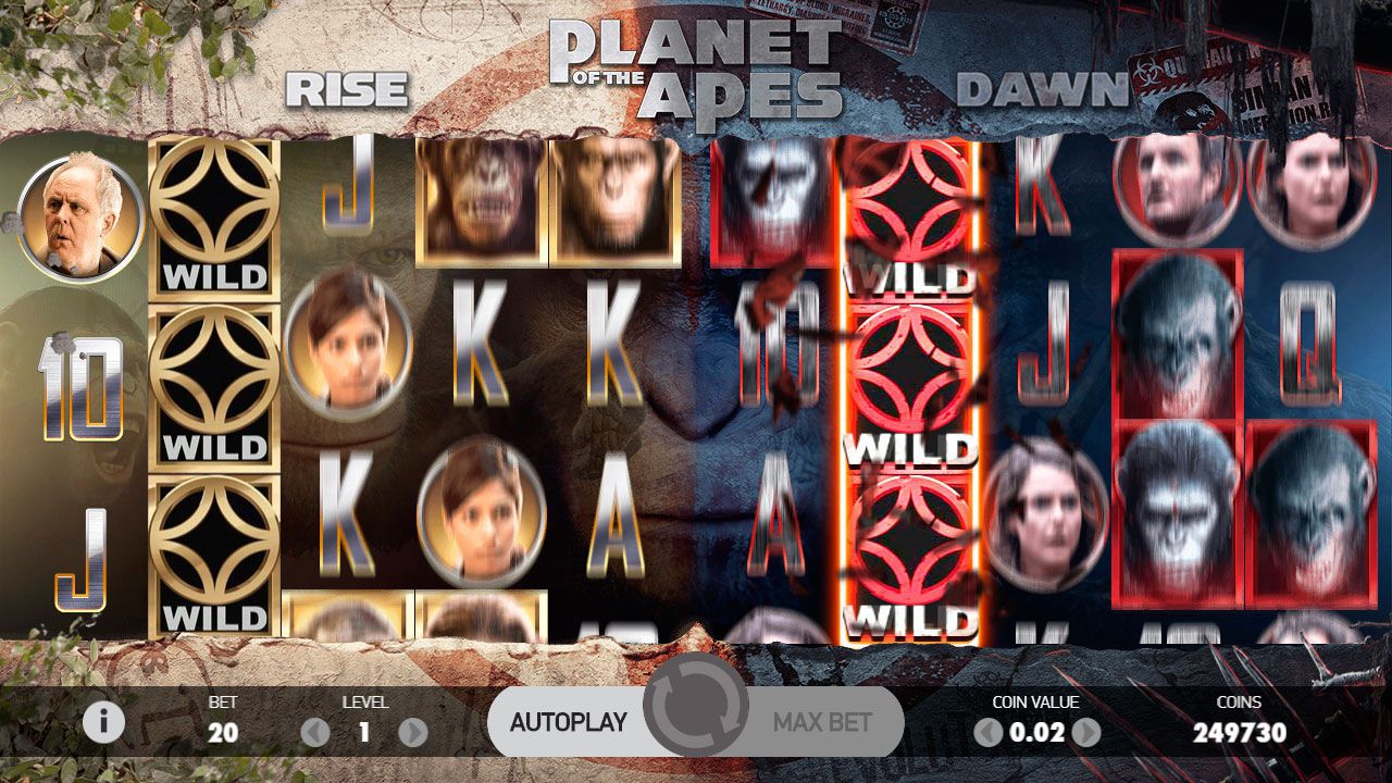 Функция Stacked Wild в cлoтe Planet of the Apes