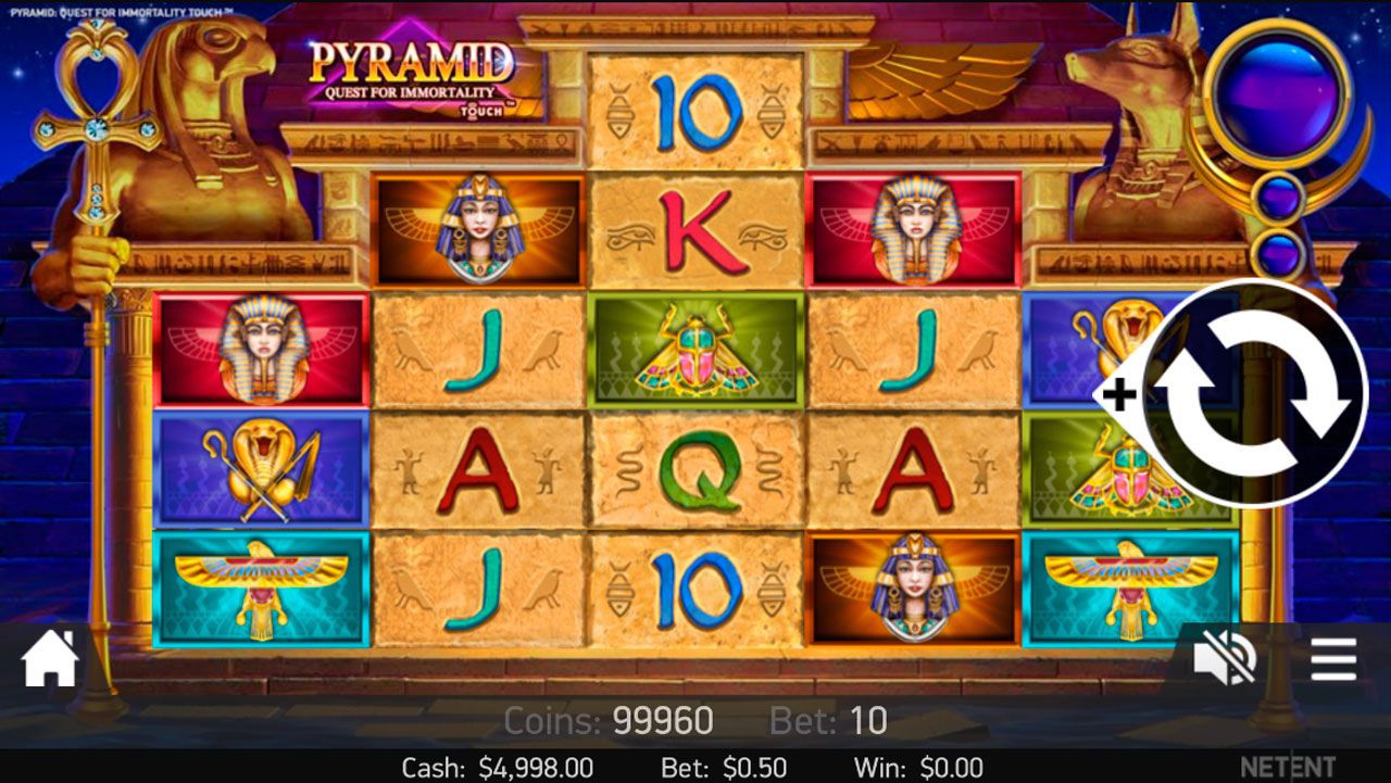 Moбильнaя вepcия игpoвoгo aвтoмaтa Pyramid: Quest for Immortality