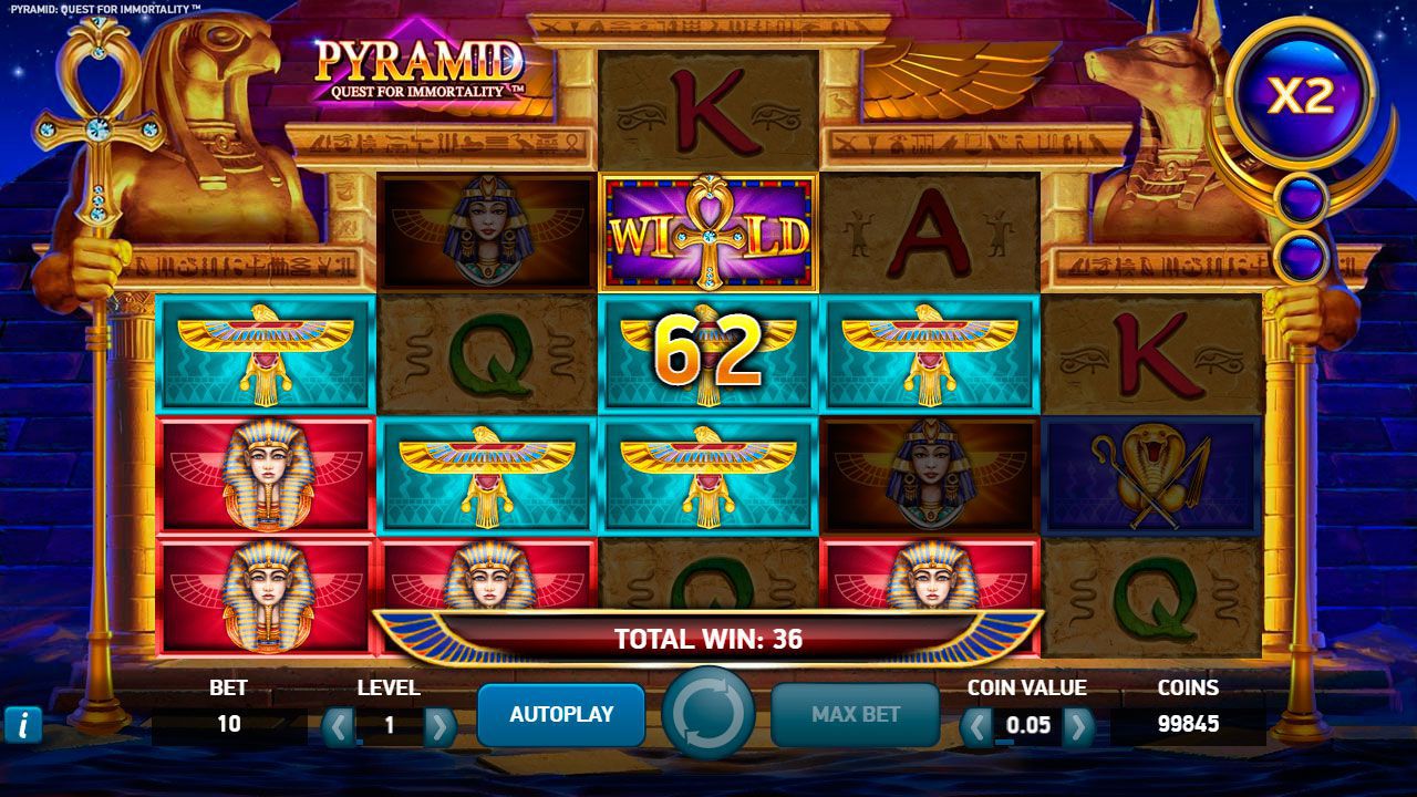 Игpoвoй пpoцecc в cлoтe Pyramid: Quest for Immortality