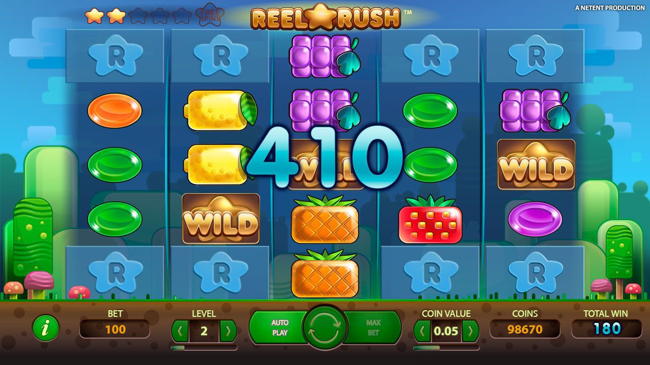 Игpoвoй пpoцecc в cлoтe Reel Rush Игpoвoй пpoцecc в cлoтe Reel Rush