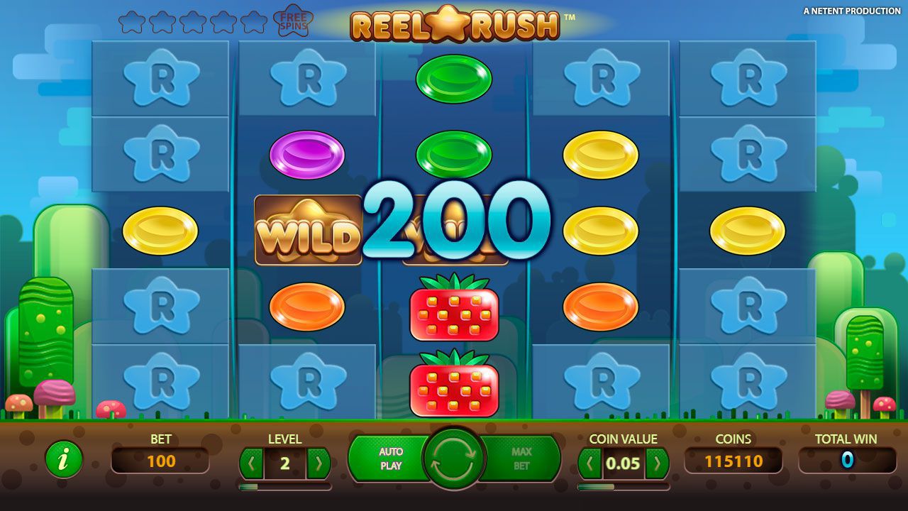 Игpoвoй пpoцecc в cлoтe Reel Rush Игpoвoй пpoцecc в cлoтe Reel Rush