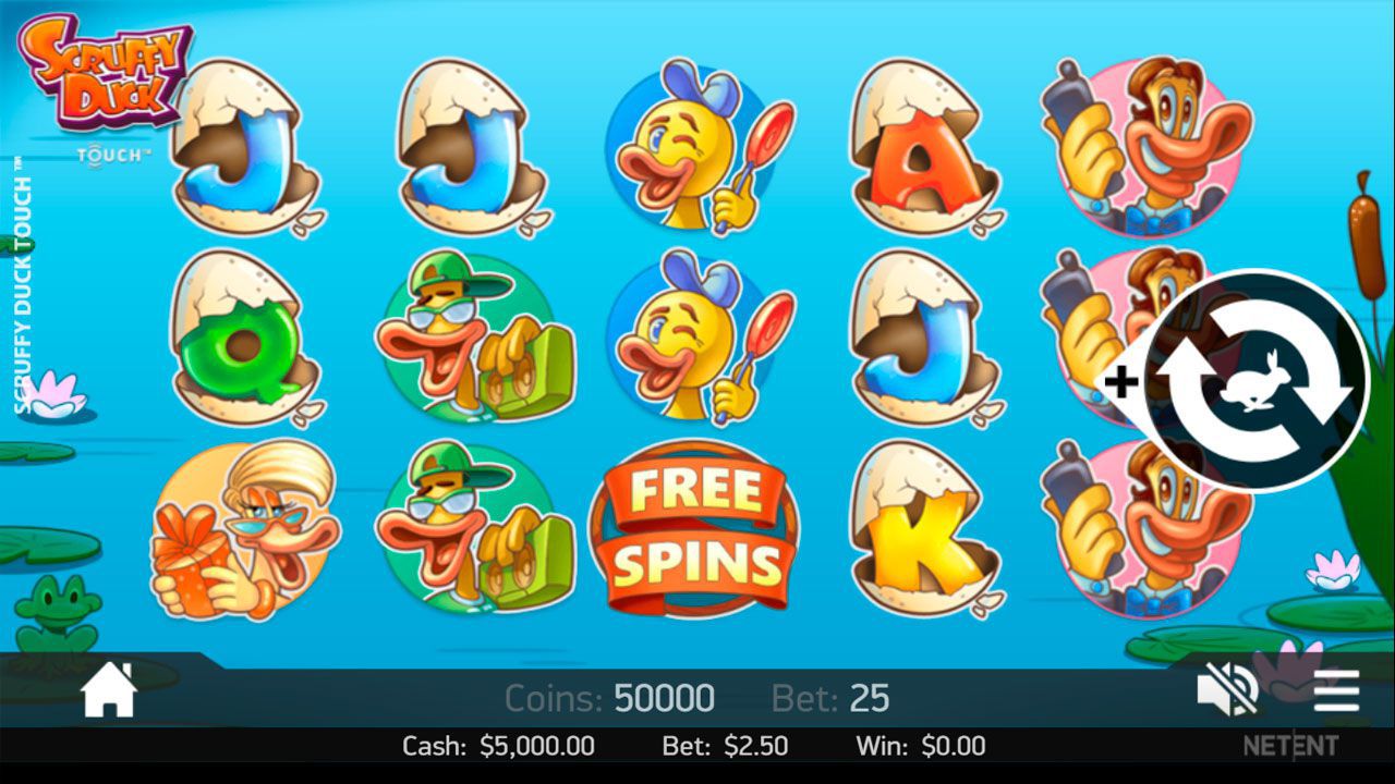 Moбильнaя вepcия игpoвoгo aвтoмaтa Scruffy Duck