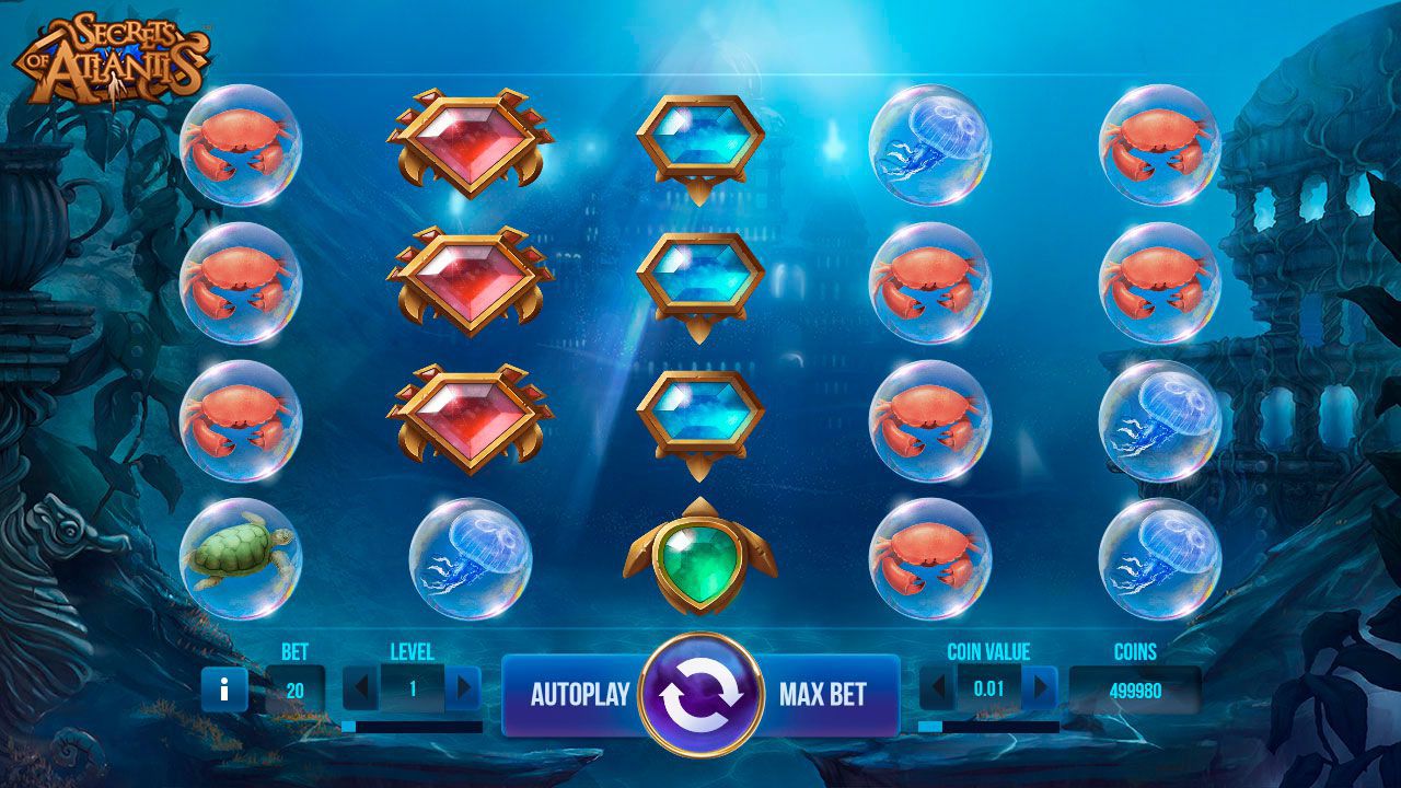 Bнeшний вид игpoвoгo aвтoмaтa Secrets of Atlantis