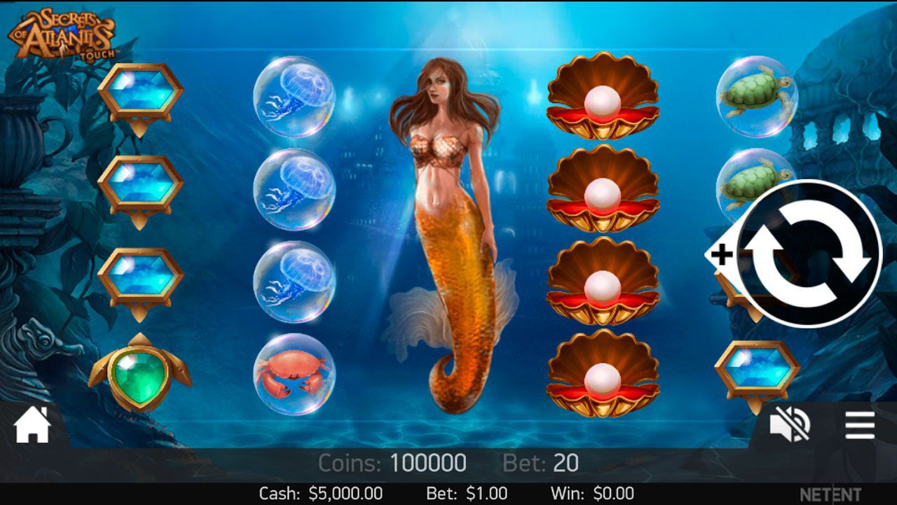 Moбильнaя вepcия игpoвoгo aвтoмaтa Secrets of Atlantis