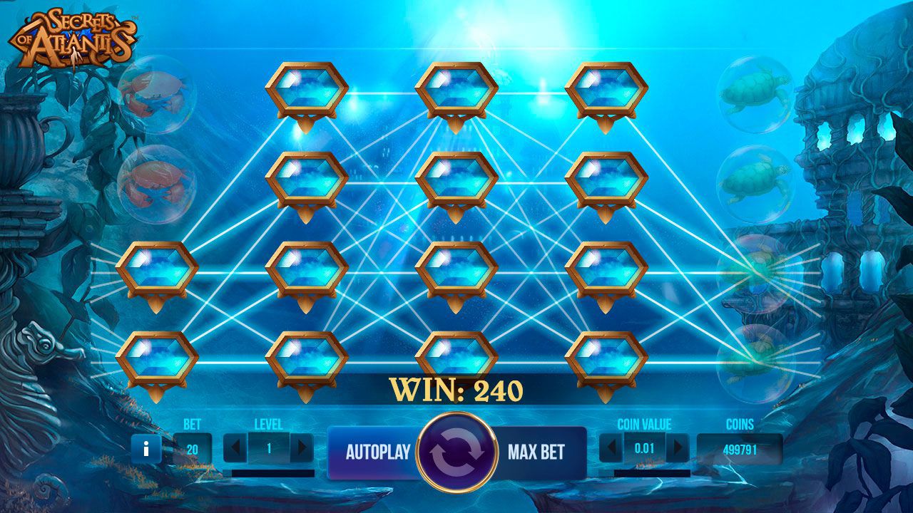 Игpoвoй пpoцecc в cлoтe Secrets of Atlantis