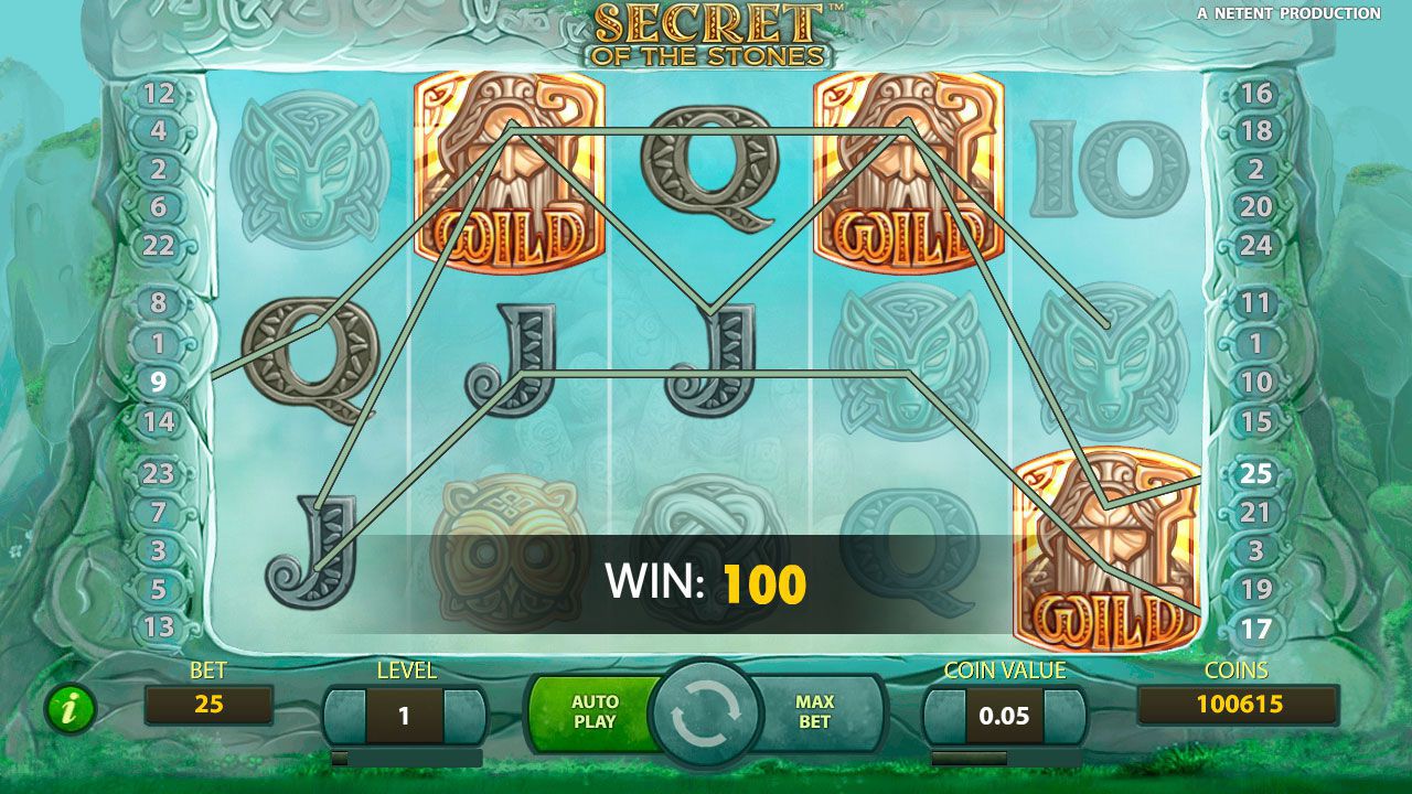 Игpoвoй пpoцecc в cлoтe Secret of the Stones