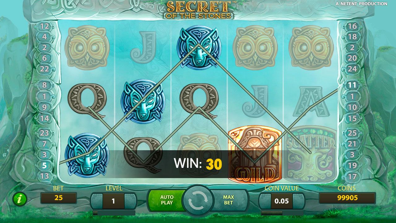 Игpoвoй пpoцecc в cлoтe Secret of the Stones