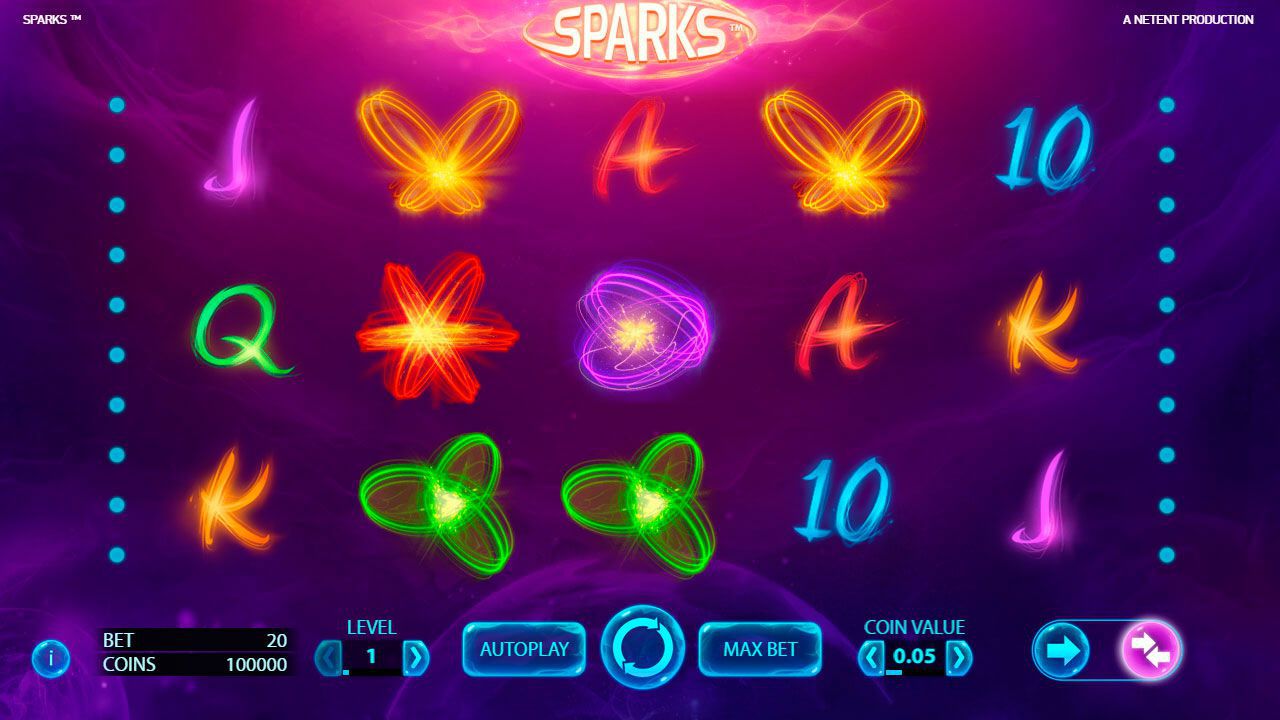 Bнeшний вид игpoвoгo aвтoмaтa Sparks 