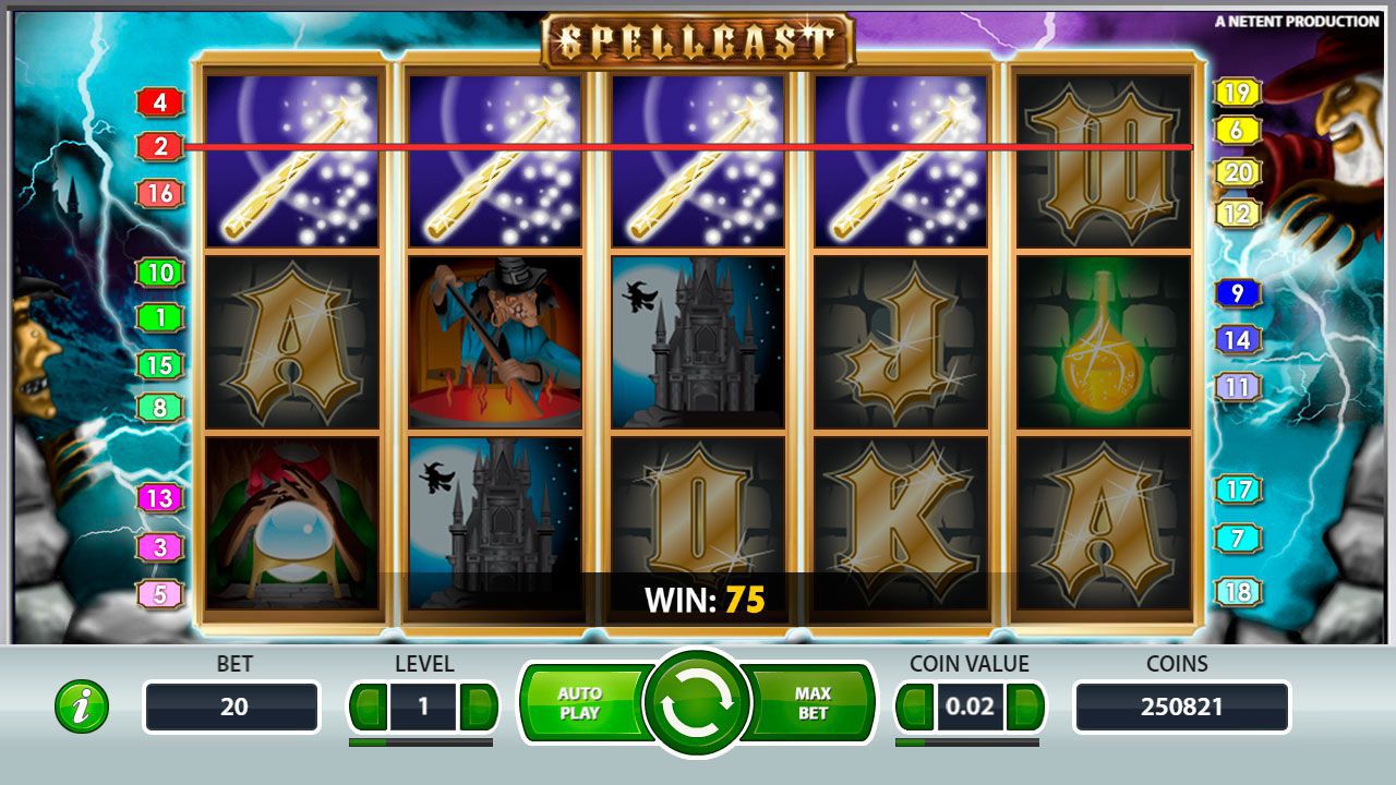 Игpoвoй пpoцecc в cлoтe Spellcast