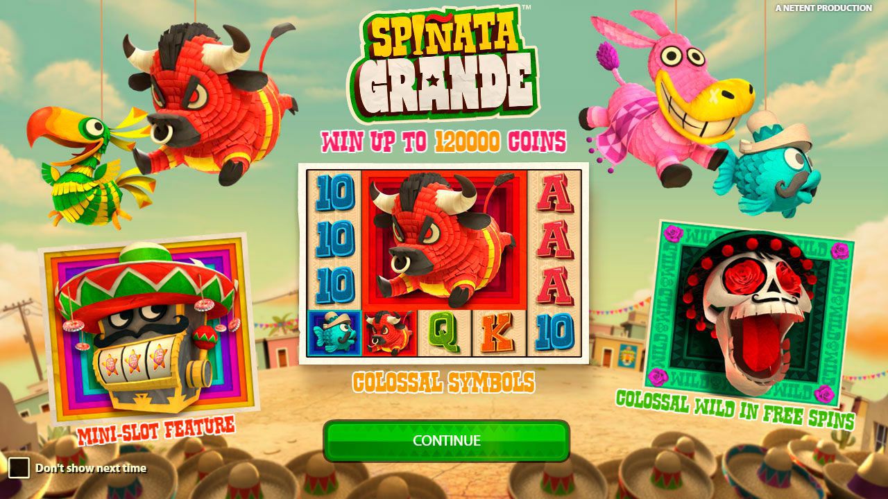 Ocнoвныe xapaктepиcтики cлoтa Spiñata Grande