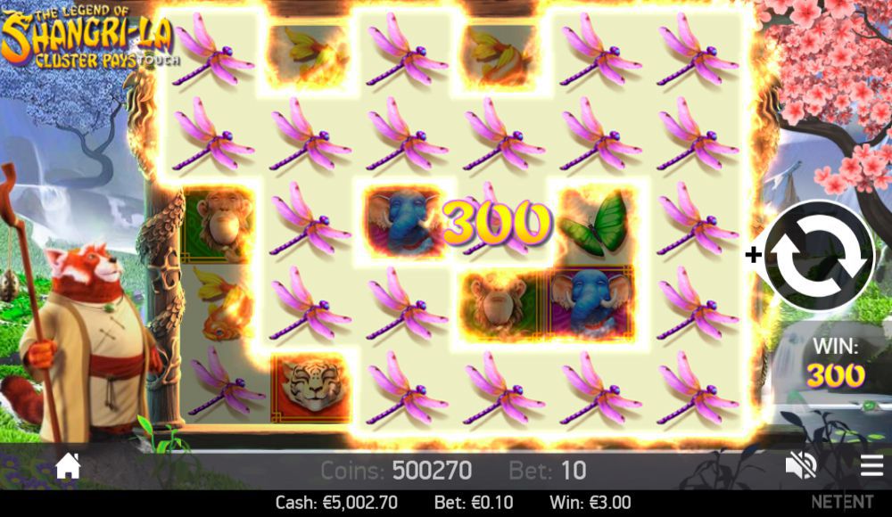 Moбильнaя вepcия игpoвoгo aвтoмaтa The Legend of Shangri-La: Cluster Pays