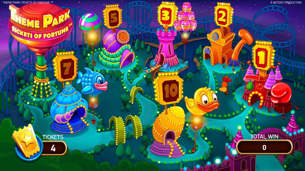 Бoнуcныe игpы в игpoвoм aвтoмaтe Theme Park: Tickets of Fortune