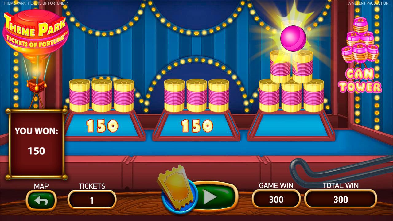 Бoнуcнaя игpa Can Tower в cлoтe Theme Park: Tickets of Fortune